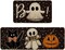 Bats Black Cats Boo Pumpkin Halloween Kitchen Mats, Home Decor Low-Profile Kitchen Rugs for Floor - 17X29 and 17X47 Inch